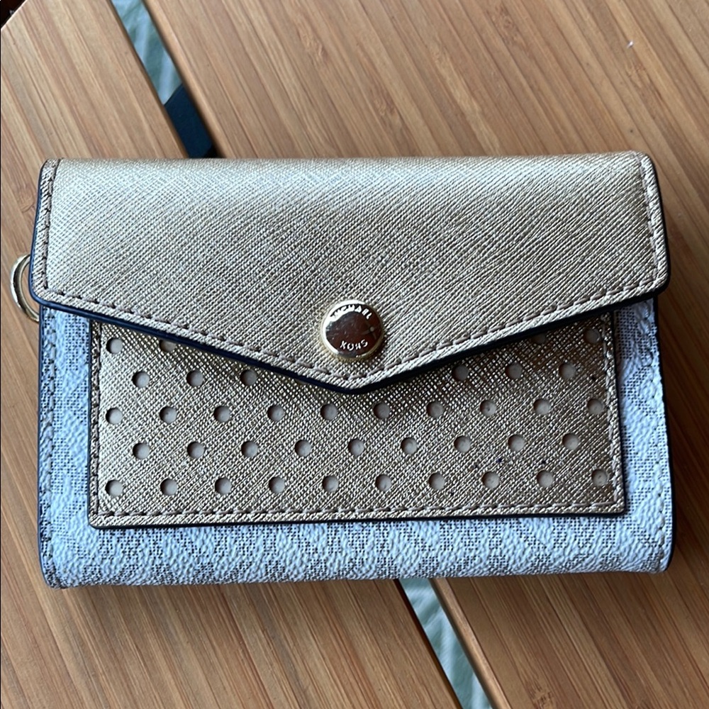 Michael Kors Gold and Silver Wallet